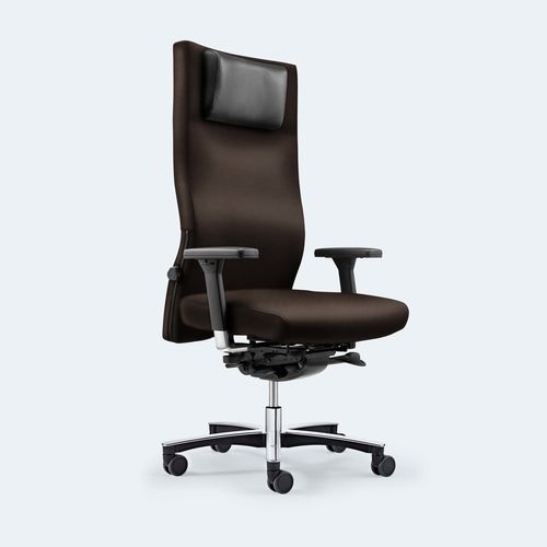 Moderner Bürostuhl - AROUND THE CLOCK - Löffler Bürositzmöbel GmbH - für den Innenraum / Leder / Gestell aus Metall