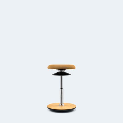 Moderner Hocker - ERGO - Löffler Bürositzmöbel GmbH - Stoff / Buche / Mahagoni