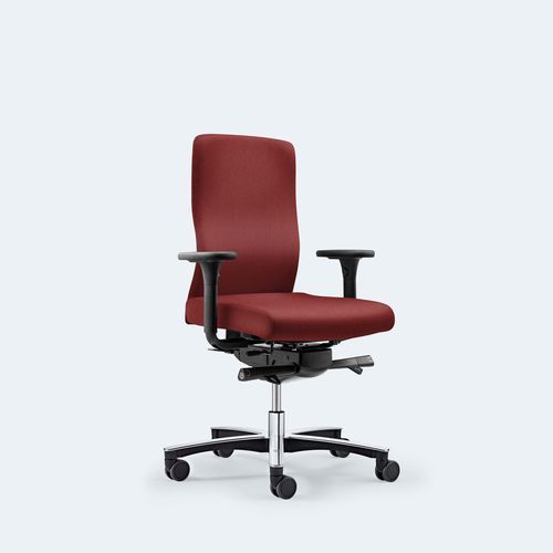 Moderner Bürostuhl - PLUS TASCHENFEDERKERN - Löffler Bürositzmöbel GmbH - für den Innenraum / Stoff / Gestell aus Metall