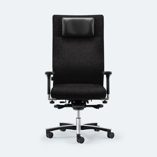 Moderner Bürostuhl - AROUND THE CLOCK - Löffler Bürositzmöbel GmbH - für den Innenraum / Leder / Stoff
