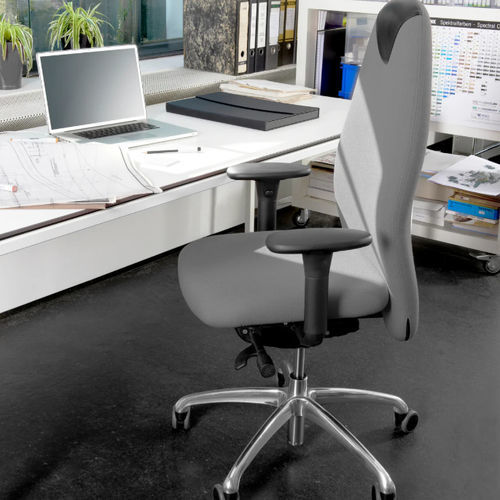 Moderner Bürostuhl - TANGO 24 - Löffler Bürositzmöbel GmbH - für den Innenraum / Leder / Gestell aus Aluminium