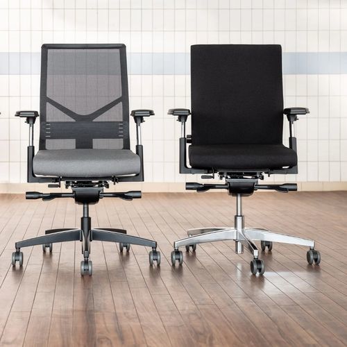 Moderner Bürostuhl - FIGO 19 - Löffler Bürositzmöbel GmbH - für den Innenraum / Leder / Gestell aus Aluminium