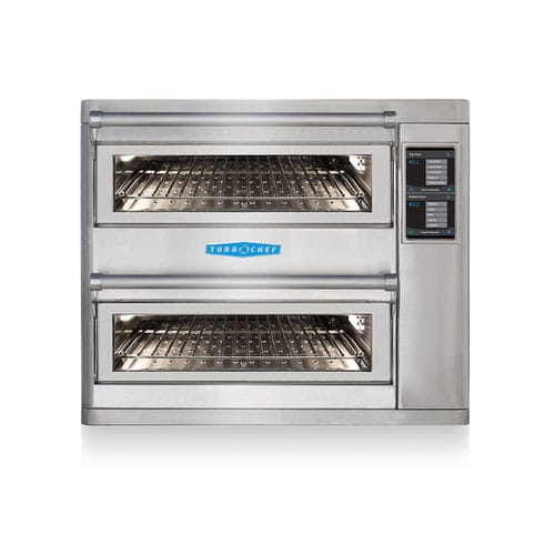 Profi-Pizzaofen - DOUBLE BATCH - TURBOCHEF - Elektro / Einbau / mit 2 Kammern