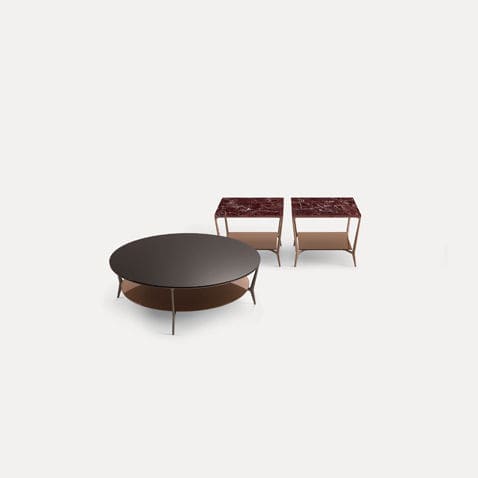 Moderner Couchtisch - PLANET - RIMADESIO - Aluminium / Kupfer / Nickel