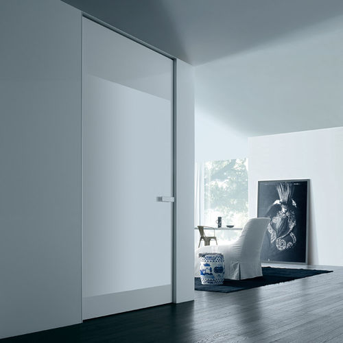 Tür für Innenbereich - AURA - RIMADESIO - Aluminium / Flügeltüren / mit seitlicher Drehachse