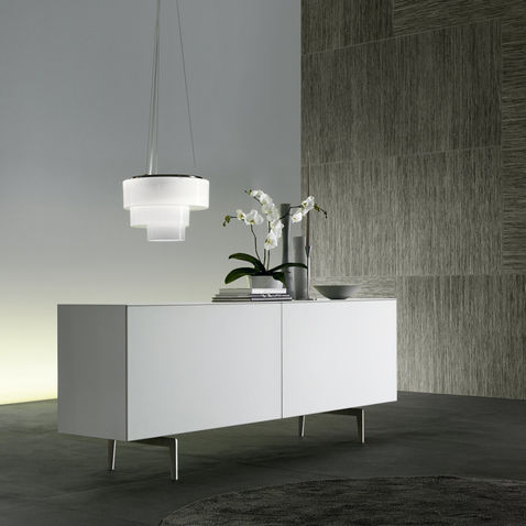 Modernes Sideboard - EILEEN - RIMADESIO - lackiertes Glas / Stahl