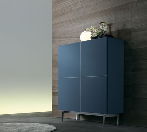 Hohes Sideboard - EILEEN SQUARE - RIMADESIO - modern / lackiertes Glas