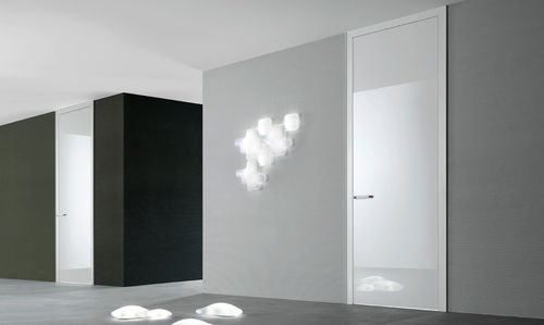 Tür für Innenbereich - LINK+ - RIMADESIO - Aluminium / einflügelig / Glas