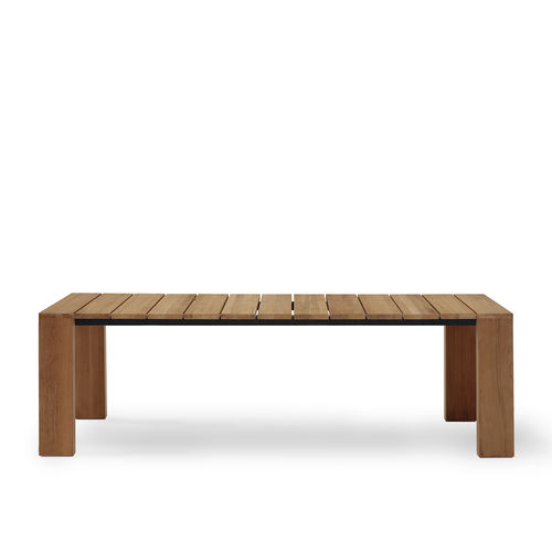 Moderner Tisch - PIER 025 - RODA - Teakholz / Gestell aus Teakholz / rechteckig