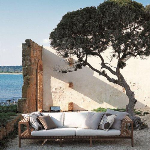 Modernes Sofa - NETWORK 130 - RODA - für Garten / Stoff / mit Armlehnen