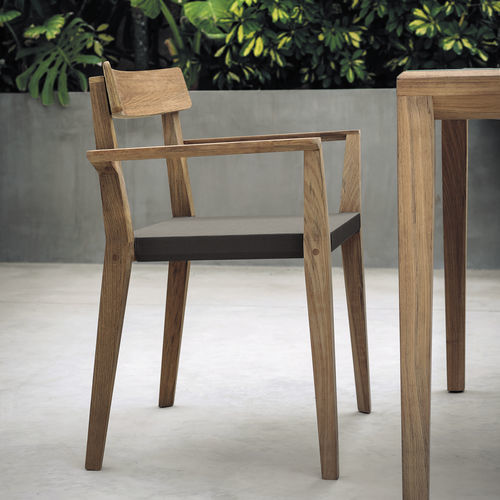 Moderner Stuhl - TEKA 172 - RODA - für Außenbereich / Stoff / Gestell aus Teakholz