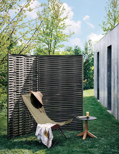 Moderner Paravent - WING 101 - RODA - Edelstahl / Polyester / für Garten