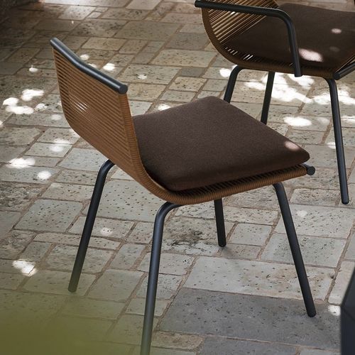 Moderner Esszimmerstuhl - LAZE 049 - RODA - für Außenbereich / Polyester / Acryl