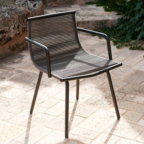 Moderner Esszimmerstuhl - LAZE 059 - RODA - für Außenbereich / Polyester / Acryl