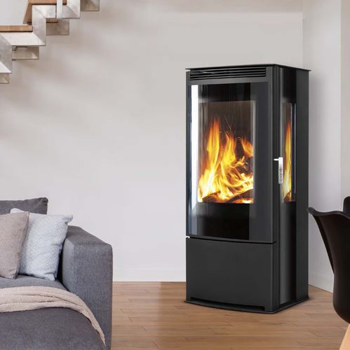 Holz-Kaminofen - ANAYA TRI-VISION - SUPRA FRANCE - 5 kW...10 kW / freistehend / mit 3 Sichtseiten