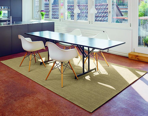 Moderner Teppich - DRY - Ruckstuhl AG - einfarbig / Sisal / rechteckig