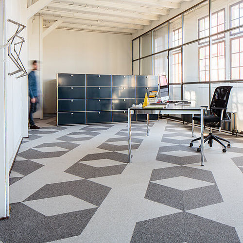 Tuft-Teppichboden - Rollerwool - Ruckstuhl AG - Polyamid / Wolle / für Büro