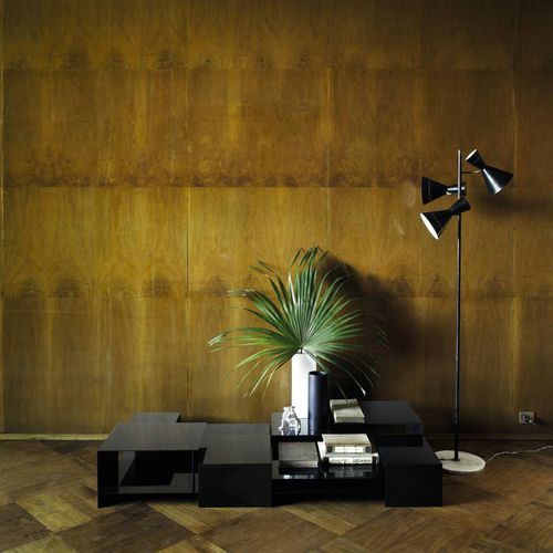 Moderner Couchtisch - B2 - Living Divani - aus lackiertem Stahl / Gestell aus bemaltem Stahl / quadratisch