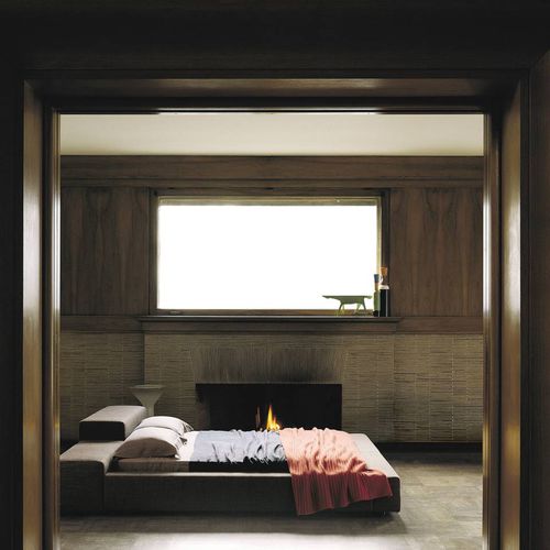 Doppelbett - EXTRA WALL - Living Divani - modern / Polster / gepolstertes Kopfteil