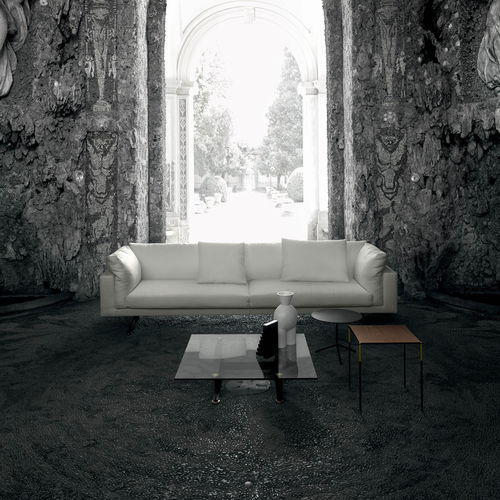 Halbrundes Sofa - FLOYD-HI - Living Divani - modern / Stoff / Leder