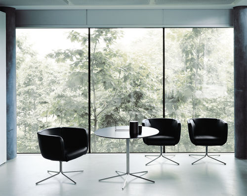Moderner Sessel - JELLY - Living Divani - Stoff / Leder / Stahl