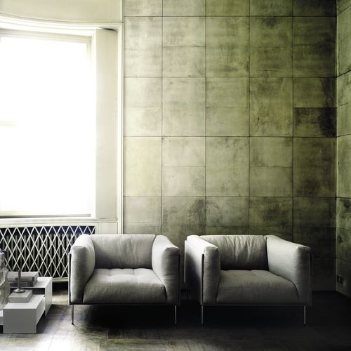 Moderner Sessel - ROD - Living Divani - Stoff / Leder / Stahl