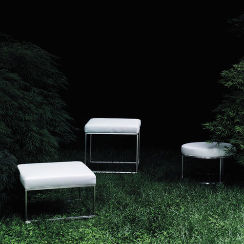 Modernes Sitzkissen - ILE  - Living Divani - Stoff / Leder / Edelstahl