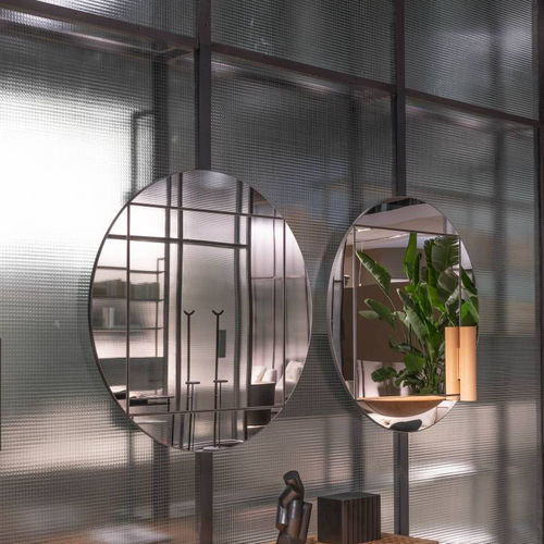 Wandmontierter Spiegel - PARADIGMA - Living Divani - modern / rund / aus lackiertem Stahl