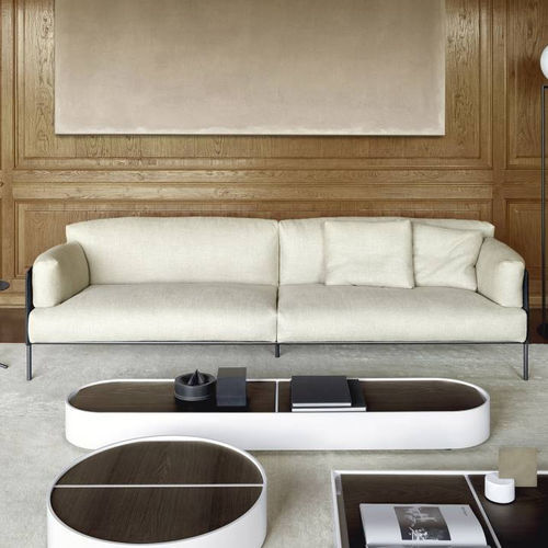 Modernes Sofa - GREENE - Living Divani - Stoff / Leder / mit Armlehnen