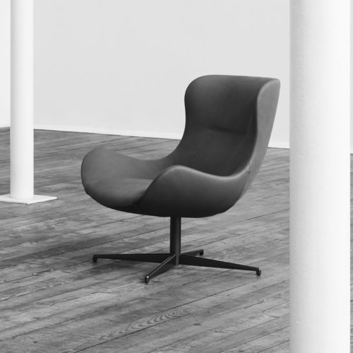 Moderner Sessel - Oolong - Living Divani - Stoff / Leder / Stahl