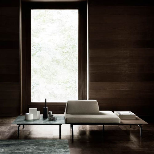 Moderner Sessel - SUMO - Living Divani - Leder / Stoff / Stahl
