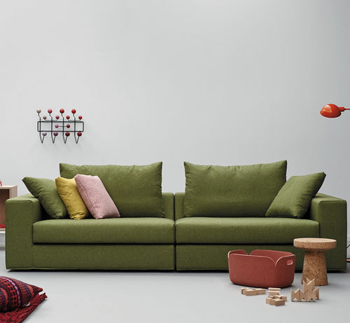 Modernes Sofa - EGO - Joquer - Stoff / Leder / grau