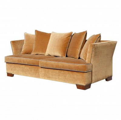 Klassisches Sofa - VILNIUS - Gastón y Daniela - Stoff / grau / Zweisitzer