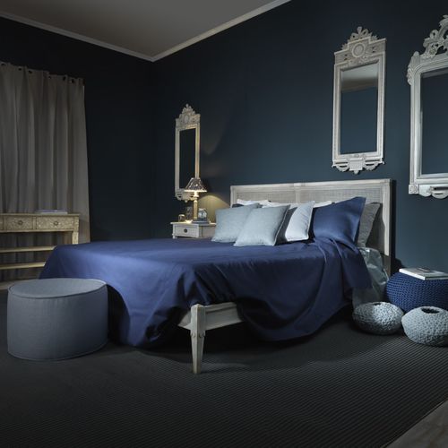 Doppelbett - ART. 7530 - SALDA ARREDAMENTI - Louis XVI / gepolstertes Kopfteil / Buche