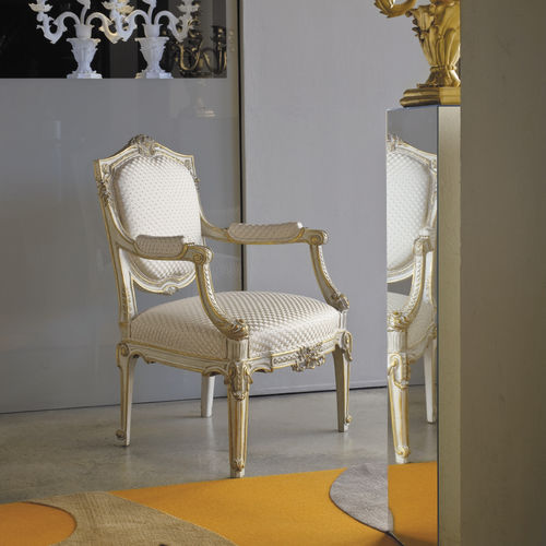 Sessel / Ludwig XVI. - ART. D/10 - SALDA ARREDAMENTI - Stoff / Buche