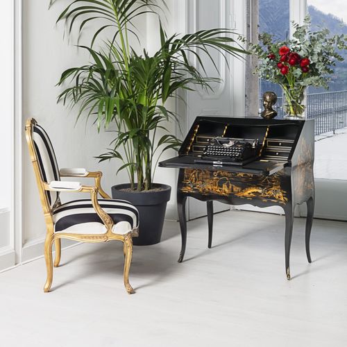 Sekretär / Louis XV - ART. 8382 - SALDA ARREDAMENTI - Holz / Leder / mit integriertem Stauraum