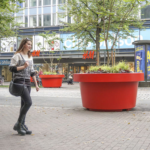 Pflanzkübel für Orangerie / galvanisiertem Stahl - GIANT - Streetlife - Verbundwerkstoff / Naturfaser / rund