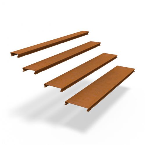 COR-TEN®-Stahl-Bodenbelag - CORDECK® VARIADOS - Streetlife - für den Außenbereich / für Dienstleistungsbereich / Lamellen