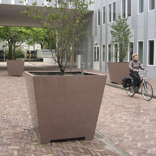 Aluminium-Pflanzkübel - TONE - Streetlife - quadratisch / modern / für öffentliche Bereiche