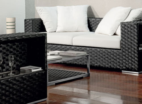 Modernes Sofa - DOMUS - Dolcefarniente by DFN srl - für Garten / geflochtenes Harz / mehrfarbig