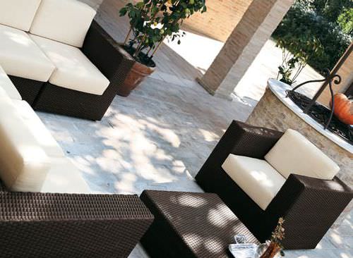 Moderner Sessel - BAHIA - Dolcefarniente by DFN srl - geflochtenes Harz / für Garten