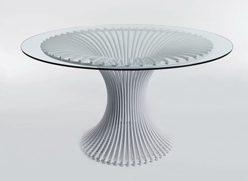 Moderner Tisch - CALLA STEEL - Dolcefarniente by DFN srl - Stahl / Gestell aus Stahl / rund
