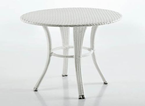 Moderner Tisch - IMPERIA - Dolcefarniente by DFN srl - geflochtenes Harz / Gestell aus Harz / rund