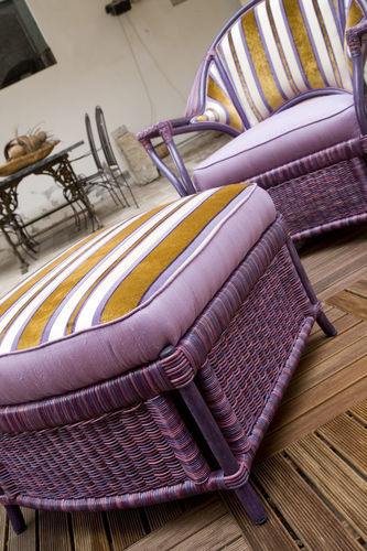 Modernes Sitzkissen - ISABELLA - Dolcefarniente by DFN srl - Stoff / Rattan
