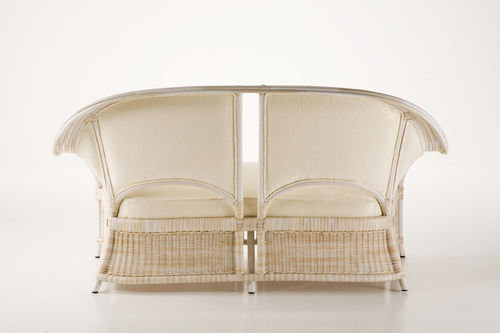 Modernes Sofa - ISABELLA - Dolcefarniente by DFN srl - Stoff / beige / Rattan