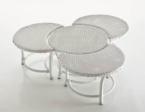 Moderner Couchtisch - ERICE - Dolcefarniente by DFN srl - geflochtenes Harz / rund / für Privatgebrauch