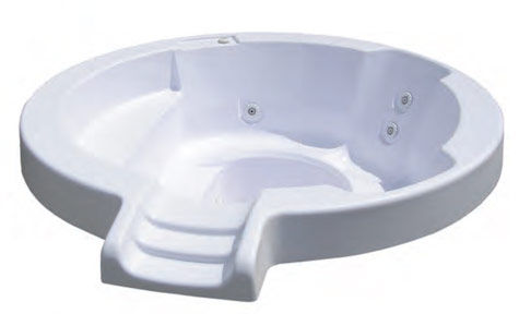 Einbau-Whirlpool - Kafko Manufacturing - kreisförmig / Sechssitzer / für Privatgebrauch