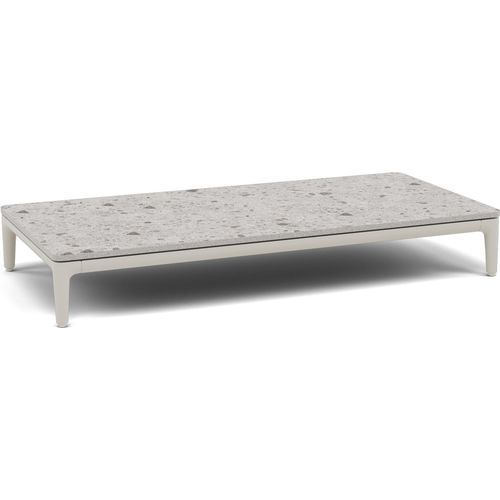 Moderner Couchtisch - Zendo Sense - MANUTTI - Teakholz / Keramik / Gestell aus Aluminium