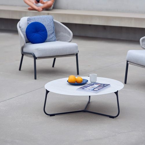 Moderner Couchtisch - Mood  - MANUTTI - Teakholz / Keramik / HPL