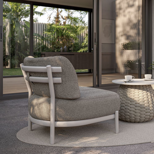 Moderner Sessel - ALUNE - MANUTTI - Stoff / Batyline® / Aluminium